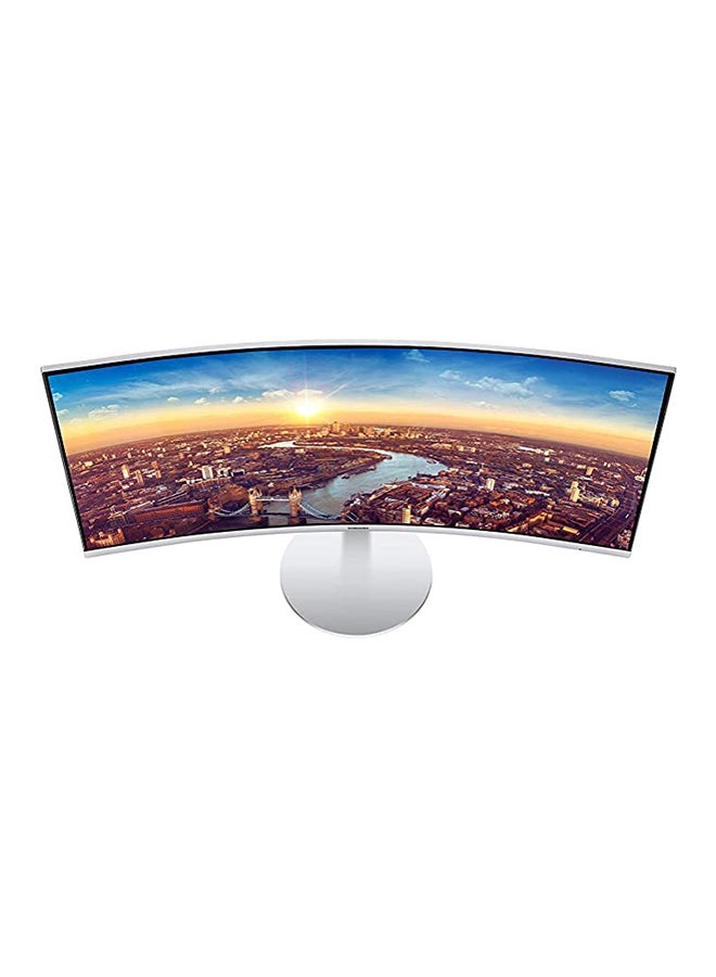 Samsung - 34 inch VA QLED UWQHD Thunderbolt Curved Monitor With 100Hz, AMD FreeSync and DisplayPort HDMI LC34J791WTMXUE Silver - Image 1