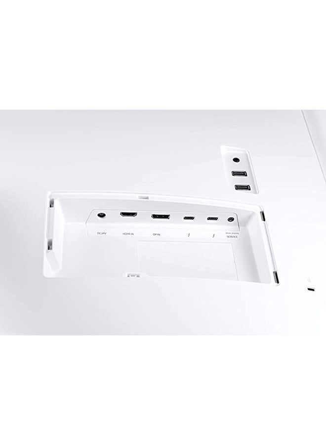 Samsung - 34 inch VA QLED UWQHD Thunderbolt Curved Monitor With 100Hz, AMD FreeSync and DisplayPort HDMI LC34J791WTMXUE Silver - Image 1