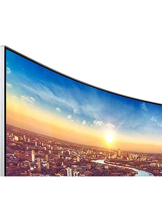 Samsung - 34 inch VA QLED UWQHD Thunderbolt Curved Monitor With 100Hz, AMD FreeSync and DisplayPort HDMI LC34J791WTMXUE Silver - Image 1