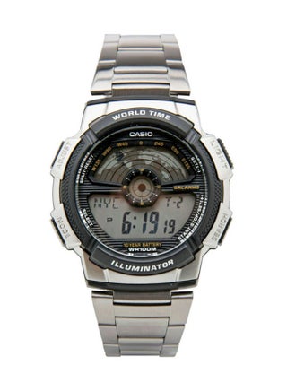 Men's Youth Water Resistant Digital Watch AE-1100WD-1AVDF Silver - v1669383051/N14551016A_1