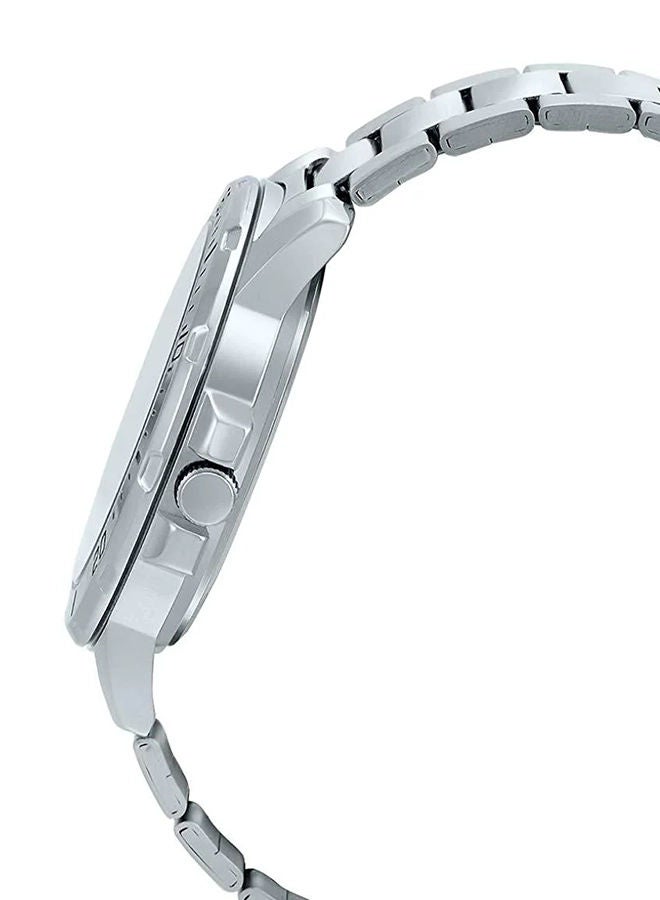 كاسيو مُجدد - ساعة إنتايسر بعقارب وسوار من الإستانلس ستيل ومقاومة للماء طراز MTP-VD01D-2BVUDF للرجال - Image 3