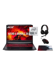 Nitro 5 AN515 Gaming Laptop With 15.6-Inch Full HD Display, Intel 10th Gen Core i5-10300H Processor/8GB RAM/1TB SSD/4GB NVIDIA GeForce GTX 1650 Graphics/Windows 10 Home With Gaming Headset Mouse And Pad /International Version English/Arabic Obsidian Black