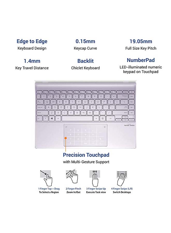 ASUS - Zenbook 13 OLED UX325EA-OLED001W Slim Laptop With 13.3-Inch Display, Core i7-1165G7 Processor/16GB RAM/1TB SSD/Intel Iris XE Graphics/Windows 11 Home English/Arabic Pine Grey - Image 1