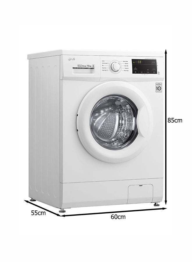 LG - Fully Automatic Front Loading Washing Machine 7kg 7 kg 110 W FH2J3QDNP0 White - Image 1