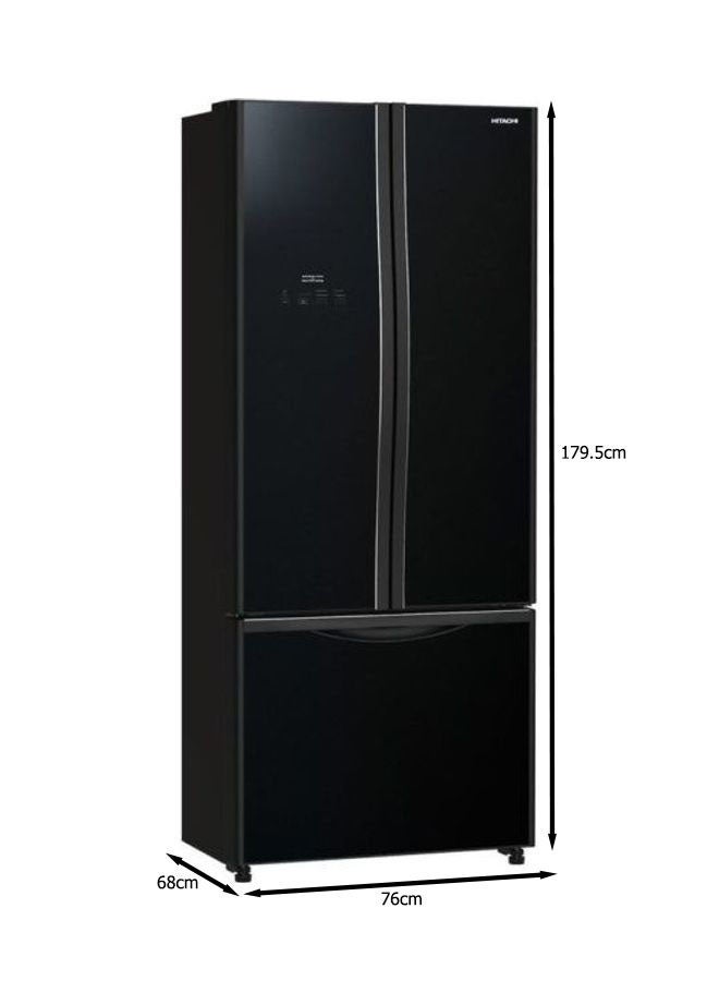 French Bottom Freezer Refrigerator Glass 474.5 kW RWB600PUK9GBK Black