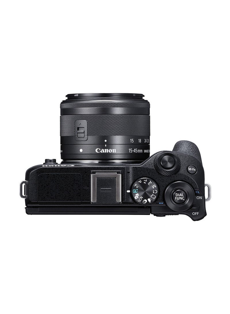 Canon - EOS M6 Mark II Black EF-M15-45 IS STM +EVF EU26 - Image 1