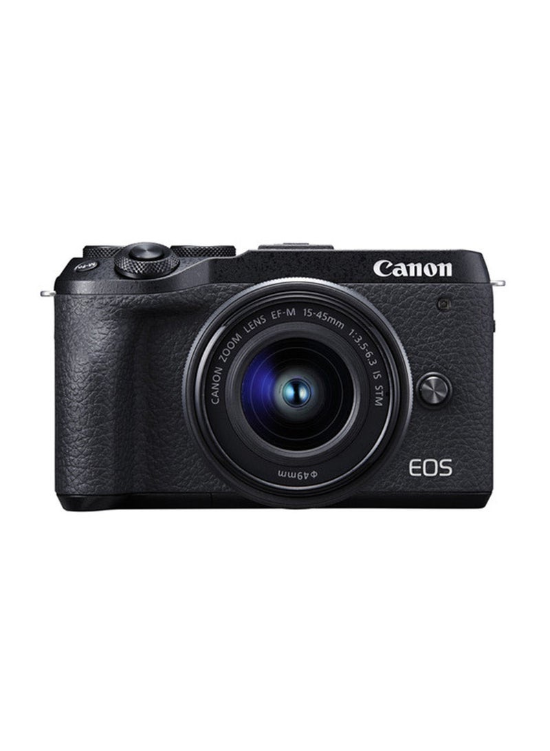 Canon - EOS M6 Mark II Black EF-M15-45 IS STM +EVF EU26 - Image 1