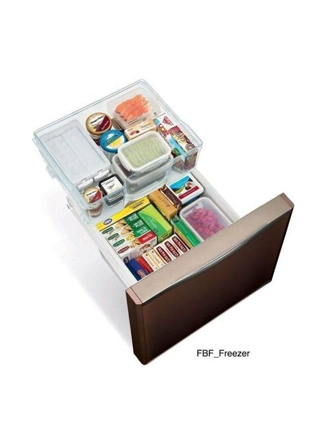 French Bottom Freezer Refrigerator Glass 474.5 kW RWB600PUK9GBK Black