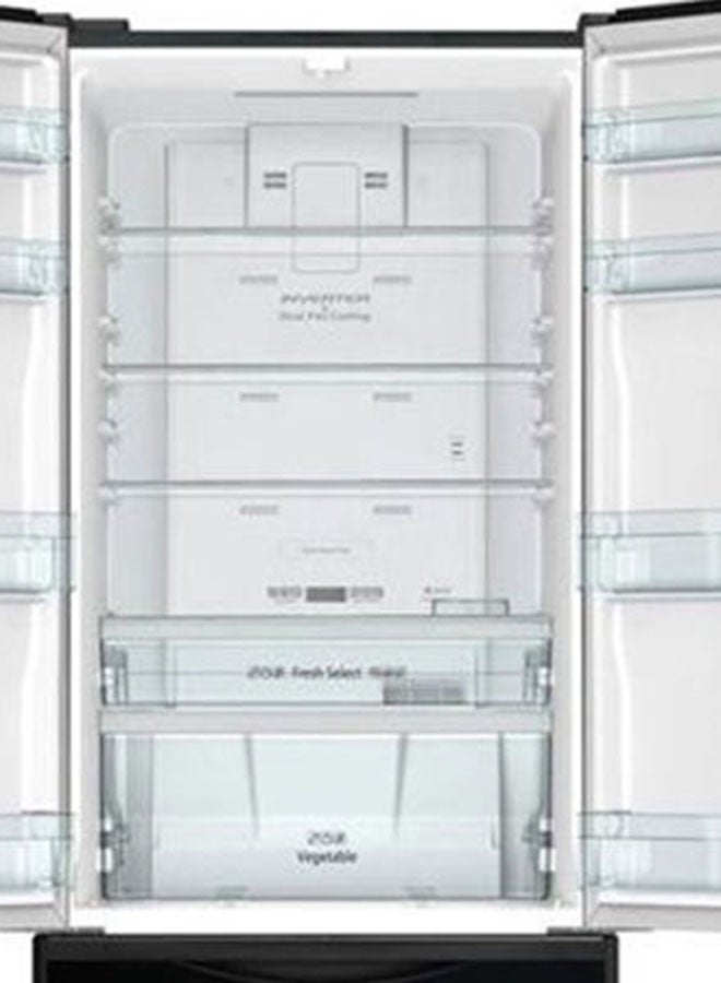 French Bottom Freezer Refrigerator Glass 474.5 kW RWB600PUK9GBK Black