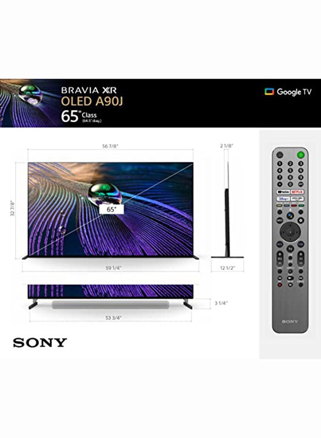 Sony - BRAVIA XR-65A90J Series 65 Inch OLED Google Smart TV, 4K HDR XR65A90J Black - Image 1