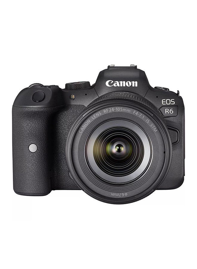 Canon - EOS R6 Mirrorless Camera Body with RF24-105mm F4-7.1 IS STM Lens Kit، Full-frame، 20 MP، Up to 8-stop in Body IS، 20 fps، 4K 60p Movies، Bluetooth & Wi-Fi، Max ISO 102،400 - Image 1
