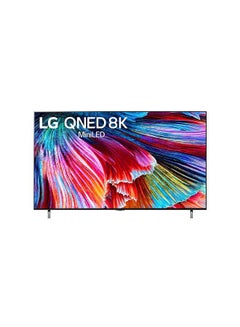 تلفزيون QNED مقاس 86 بوصة سلسلة QNED99، تصميم شاشة سينما 8K HDR ويبوس سمارت ثين كيو ال اي دي صغير 86QNED99VPA-AMA أسود