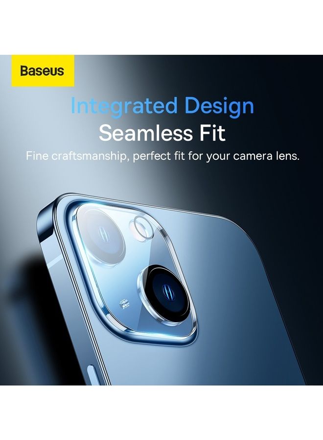 بيسوس حامي كاميرا زجاج مقوى  مانع للبصمه ايفون 14 و 14 بلس - شفاف شفاف - Image 3