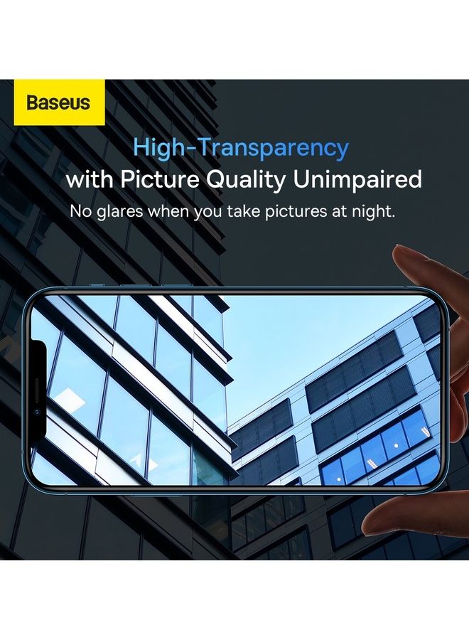 Baseus 0.3mm Tempered Glass Full Frame Camera Lens Protector 2 Pieces Set For iPhone 14 Pro And 14 Pro Max Clear - Image 4