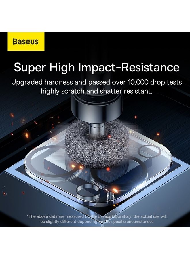 Baseus 0.3mm Tempered Glass Full Frame Camera Lens Protector 2 Pieces Set For iPhone 14 Pro And 14 Pro Max Clear - Image 5
