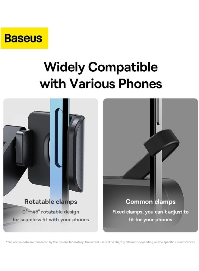 Baseus Car Phone Holder Air Vent Mobile Mount Gravity Auto Clamp Compatible with iPhone 14/ 13/ Pro Max/ 12/ 11/ SE/ XR/ 8, Galaxy S21 Ultra/ S20 FE S10 A71 A21s, Huawei, Xiaomi and Many More Black  - Image 4