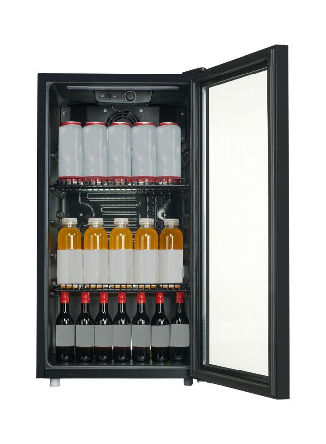 HOOVER 117L Single Door Beverage Cooler, Freestanding Fridge,3 Wired Shelves, Single Temperature Zone 5-18°C, With Led Light, Soda & Soft Drinks,1 Year Warranty, Black - HBC-K117B HBC-K117B Black - Image 2