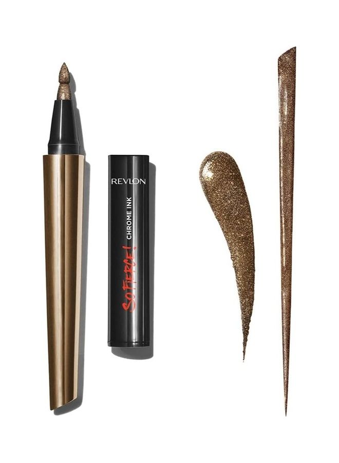 Revlon So Fierce Chrome Ink Liquid Eyeliner Shrink Bronzage  - Image 5