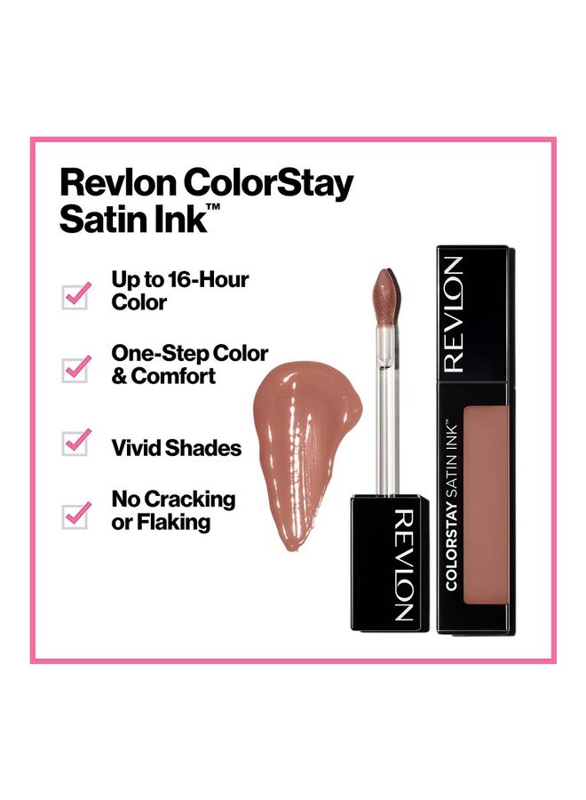 Revlon ColorStay Satin Ink Liquid Lipstick 01 Your Go To  - Image 4