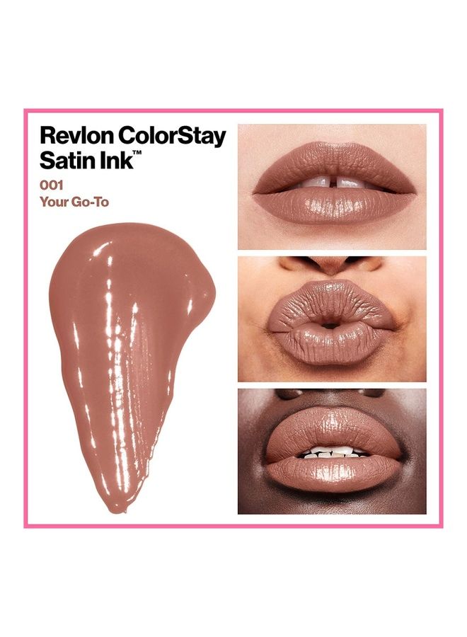 Revlon ColorStay Satin Ink Liquid Lipstick 01 Your Go To  - Image 3