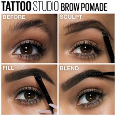 MAYBELLINE NEW YORK Tattoostudio Waterproof Gel Eyebrow Makeup Brown  - Image 3