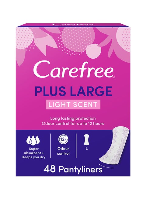 Panty Liners Plus Large Light Scent 48 Piece