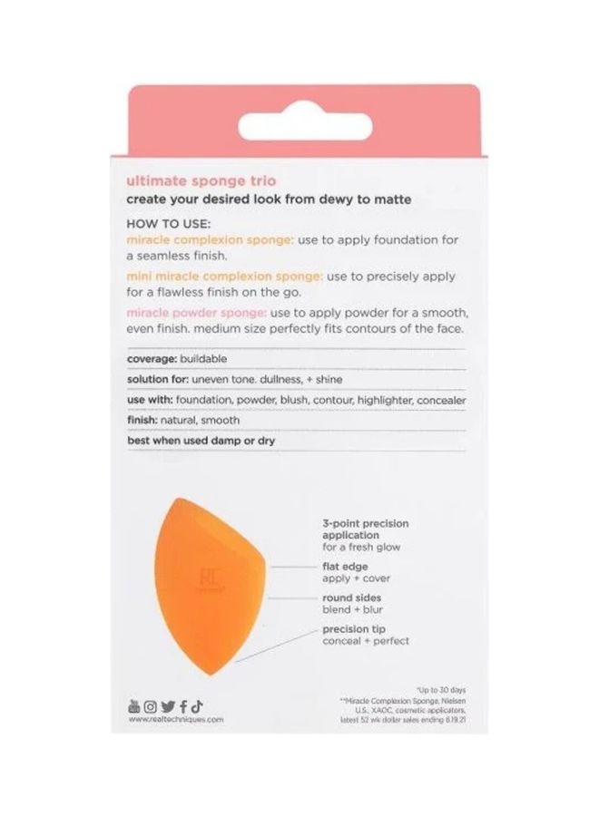 REAL TECHNIQUES Ultimate Sponge Trio Multicolour - Image 3