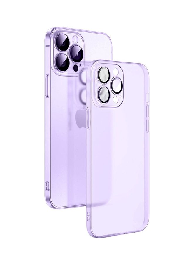 MARGOUN iPhone 14 Pro Case Frosted Translucent Ultra Slim Cover Anti-Slip Camera Lens Protection Purple - Image 1