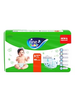 Fine Baby Baby Diapers, Size 3, Medium 4–9Kg, Pack Of 68 Diapers, With New And Improved Technology  - Image 1