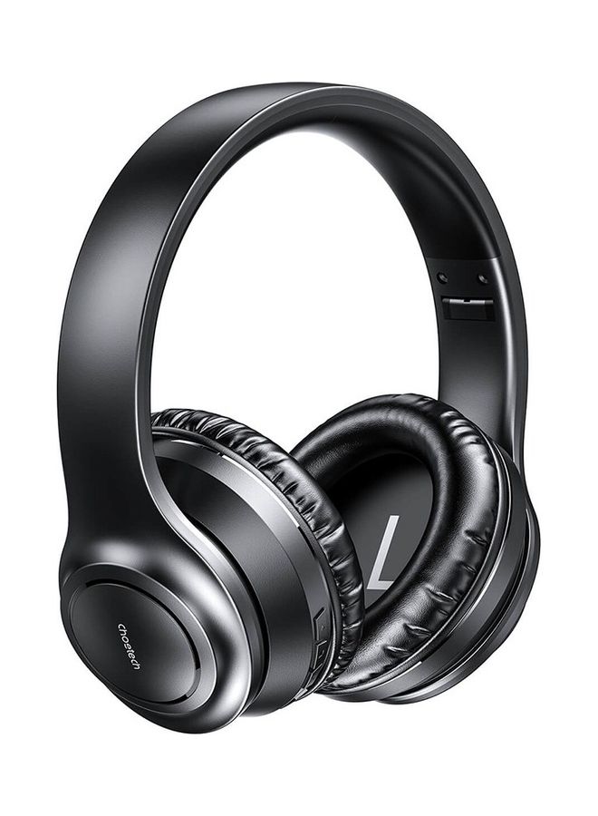 CHOETECH - Wireless Bluetooth on Ear Active Noise Cancellation Stereo Headphone Black - Image 1