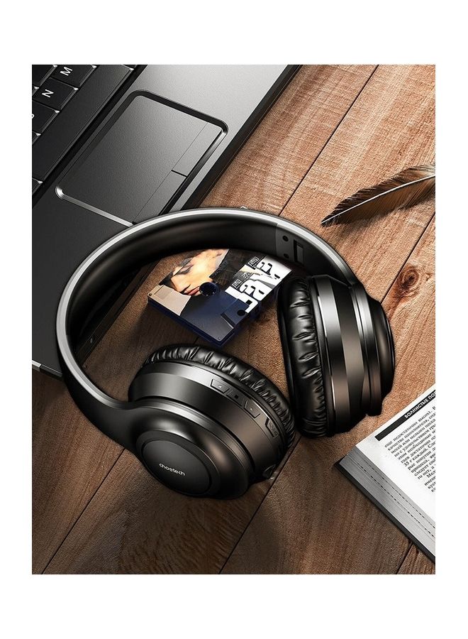 CHOETECH - Wireless Bluetooth on Ear Active Noise Cancellation Stereo Headphone Black - Image 1
