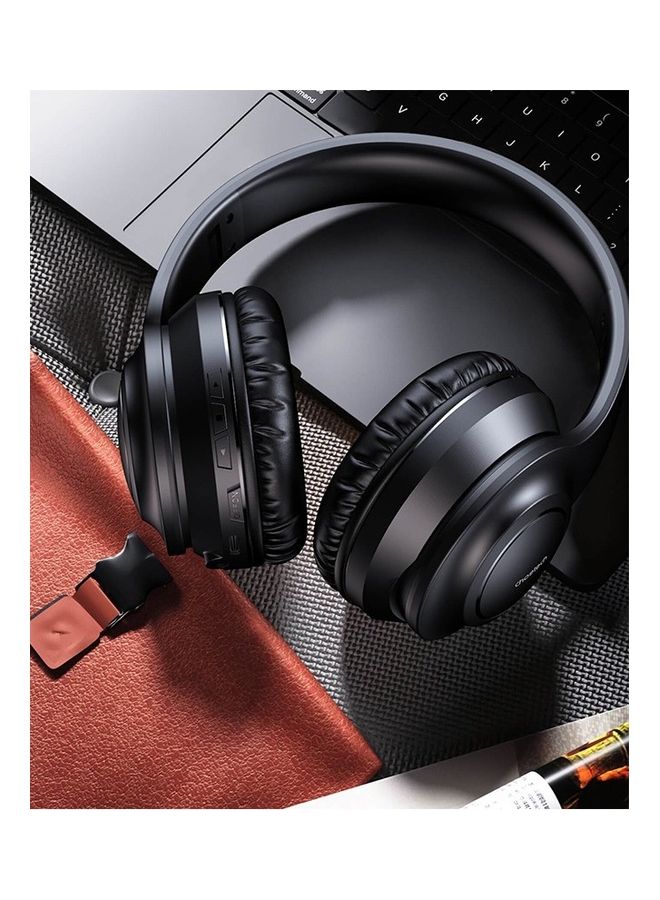 CHOETECH - Wireless Bluetooth on Ear Active Noise Cancellation Stereo Headphone Black - Image 1