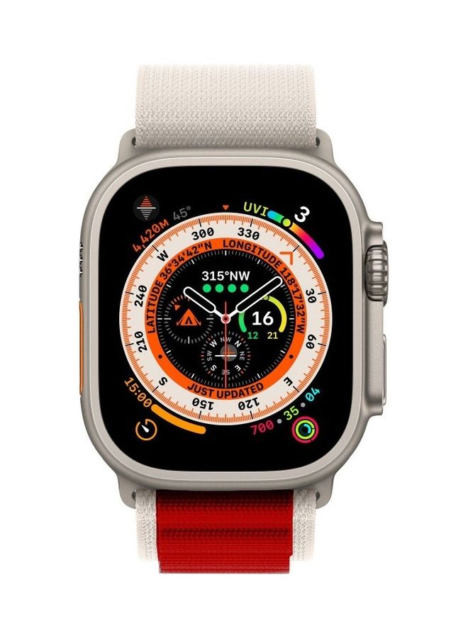 MARGOUN - 4Pack for Apple Watch Alpine Loop Band 49mm/45mm/44mm Nylon Woven Sport Strap Compatible with iWatch Series 8/Ultra/7/SE/6/5/4/3/2/1 Green/Orange/White/Red - Image 1