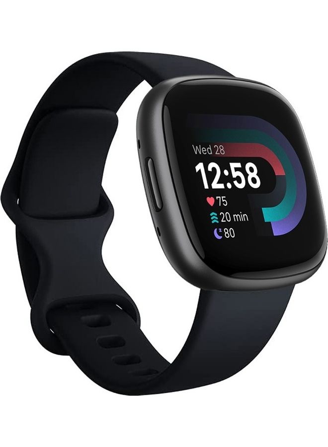 MARGOUN Fitbit Versa 4 Band / Fitbit Sense 2 Band Soft Silicone Replacement Strap Watch Band Sport Wristband Black - Image 1