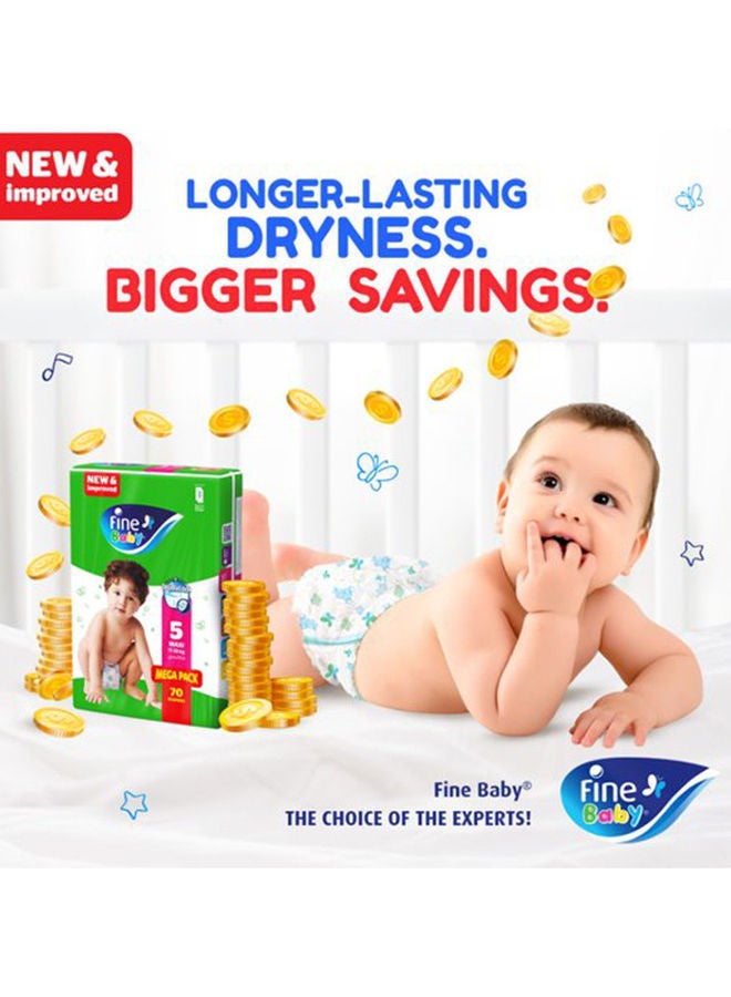 فاين بيبي حفاضات أطفال، مقاس 3، متوسط 4-9 كجم، عبوة تحتوي على 136 حفاضة، بتقنية جديدة ومحسنة - Image 2
