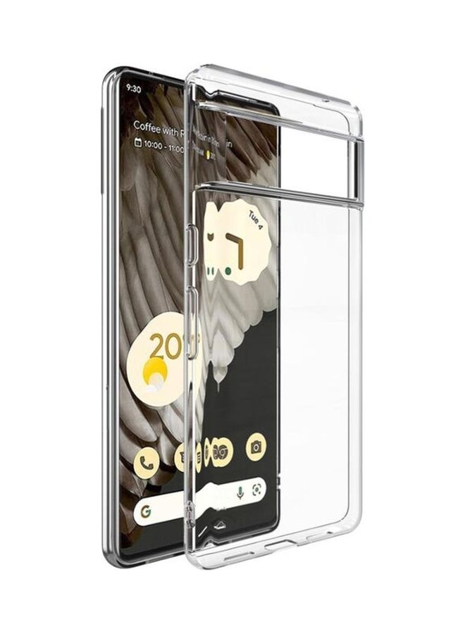 MARGOUN Soft Flexible TPU Shockproof Slim Transparent Clear Back Case Cover For Google Pixel 7 Pro 6.7 inch Clear  - Image 2