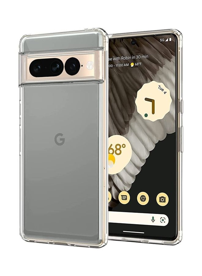 MARGOUN Soft Flexible TPU Shockproof Slim Transparent Clear Back Case Cover For Google Pixel 7 Pro 6.7 inch Clear  - Image 3