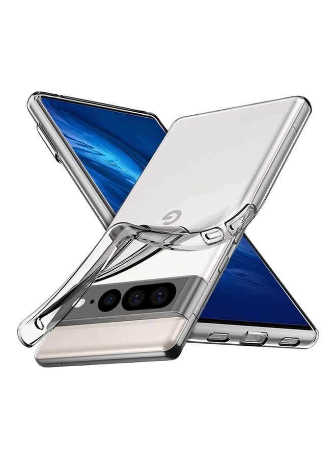 MARGOUN Soft Flexible TPU Shockproof Slim Transparent Clear Back Case Cover For Google Pixel 7 Pro 6.7 inch Clear  - Image 5