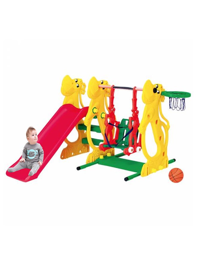 Ching-Ching Hippo Slide And Swing With Rabbit 177x110x160cm  - Image 4