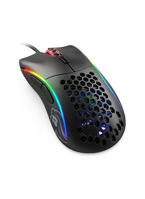 Glorious Model D- (Minus) Wired Gaming Mouse - RGB 61g Lightweight Ergonomic Wired Gaming Mouse - Backlit Honeycomb Shell Design Mice (Matte Black)