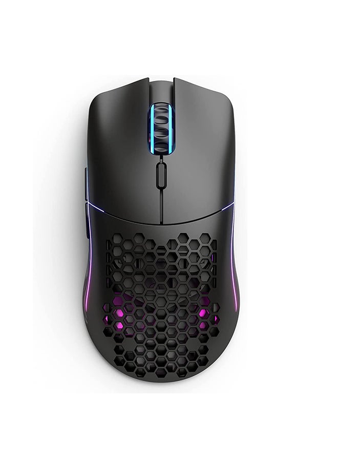 Glorious - Glorious Black Gaming Mouse Wireless - Model O Minus Gaming Wireless Mouse - RGB Mouse 65 g Ultralight Mouse - Wireless Honeycomb Mouse - PC Mouse (Matte Black Mouse) - Image 1