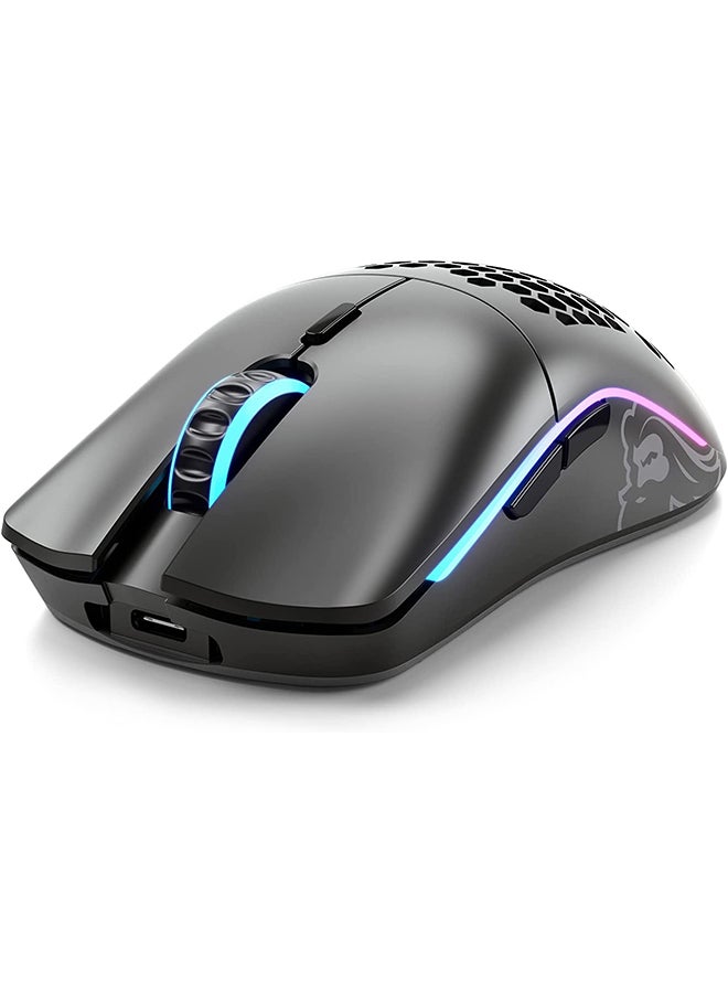 Glorious - Glorious Black Gaming Mouse Wireless - Model O Minus Gaming Wireless Mouse - RGB Mouse 65 g Ultralight Mouse - Wireless Honeycomb Mouse - PC Mouse (Matte Black Mouse) - Image 1