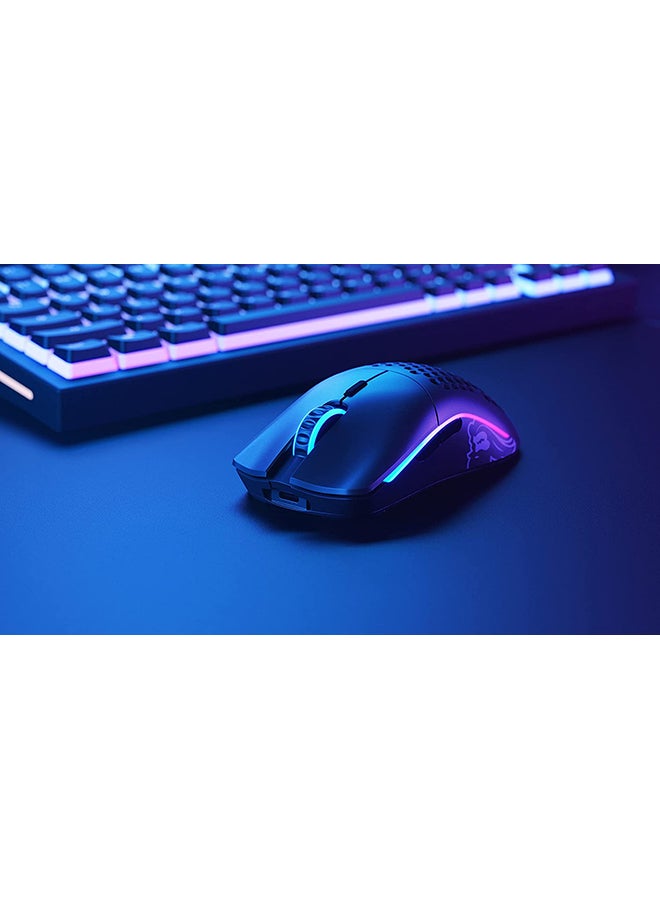 Glorious - Glorious Black Gaming Mouse Wireless - Model O Minus Gaming Wireless Mouse - RGB Mouse 65 g Ultralight Mouse - Wireless Honeycomb Mouse - PC Mouse (Matte Black Mouse) - Image 1