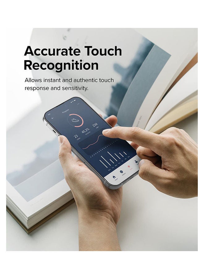 رينجك حماية زجاجية كاملة لجهاز آبل آيفون 14 برو ماكس - واقي شاشة مقاوم للكسر مع مجموعة تركيب - Image 4