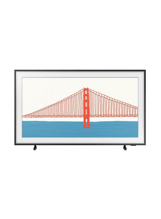 سامسونج - تلفزيون ذكي بدقة 4K بمقاس 55 بوصة من طراز The Frame بوضعية عرض الفن مع إطار مجاني واحد 55LS03AAUXEG رمادي - Image 1