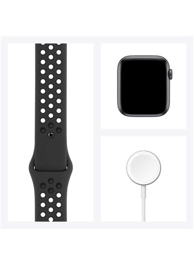 Apple - 296 mAh Watch Nike Series 5 GPS Space Gray Aluminium Case With Anthracite/Nike Sport Band 44mm Black - Image 1