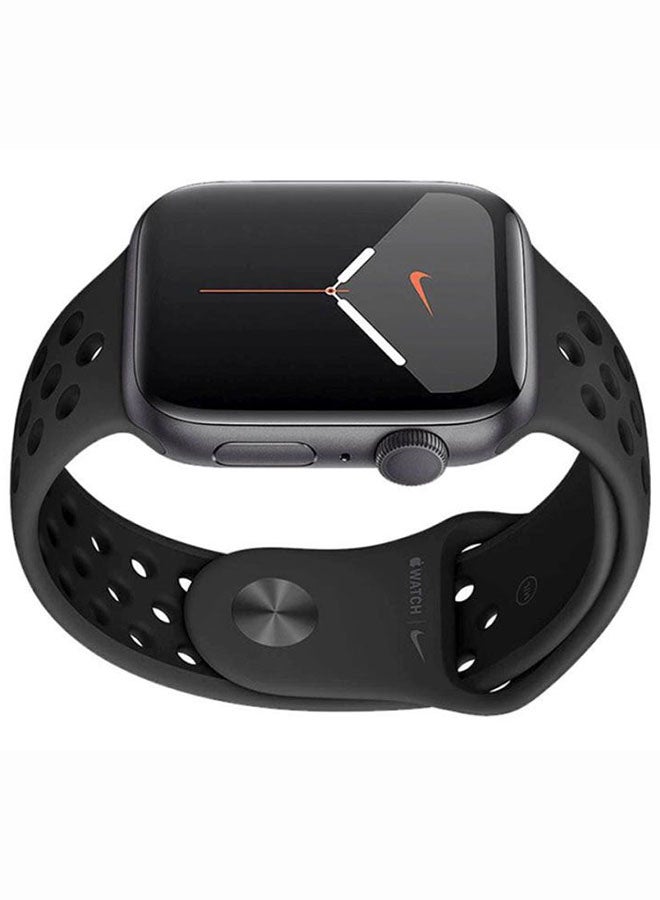 Apple - 296 mAh Watch Nike Series 5 GPS Space Gray Aluminium Case With Anthracite/Nike Sport Band 44mm Black - Image 1