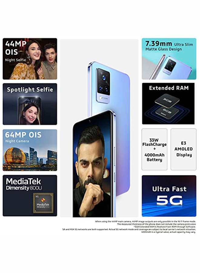 vivo - V21 Dual SIM 5G Sunset Dazzle 8GB RAM 128GB With Free Gift - Image 1