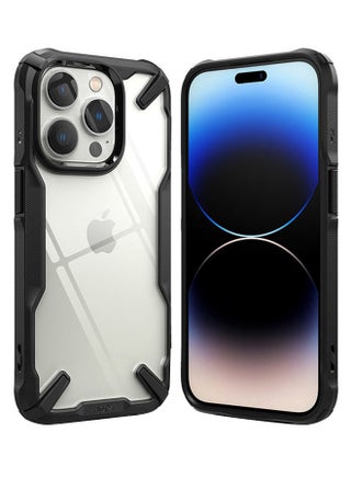 Hard Fusion-X Ergonomic Transparent Shock Absorption TPU Bumper Cover For iPhone 14 Pro Black - v1669699781/N53355638A_1
