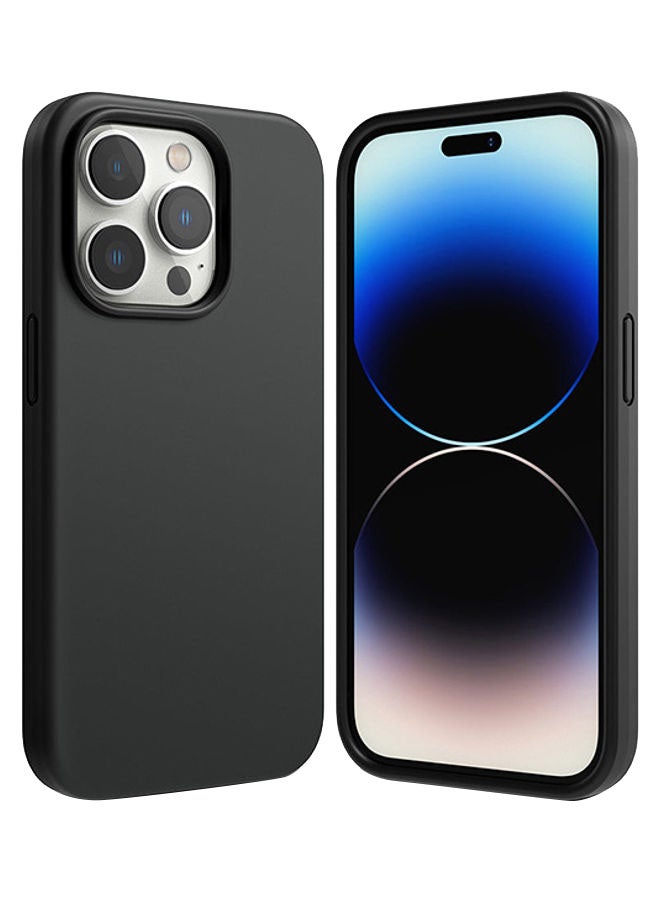 Ringke Silicone Lightweight Flexible Scratch Resistant Soft Microfiber Full Body Protective Phone Cover For iPhone 14 Pro Black - Image 1